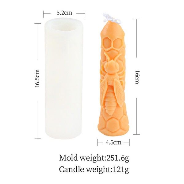 3D Honeycomb Silicone Candle Mold
