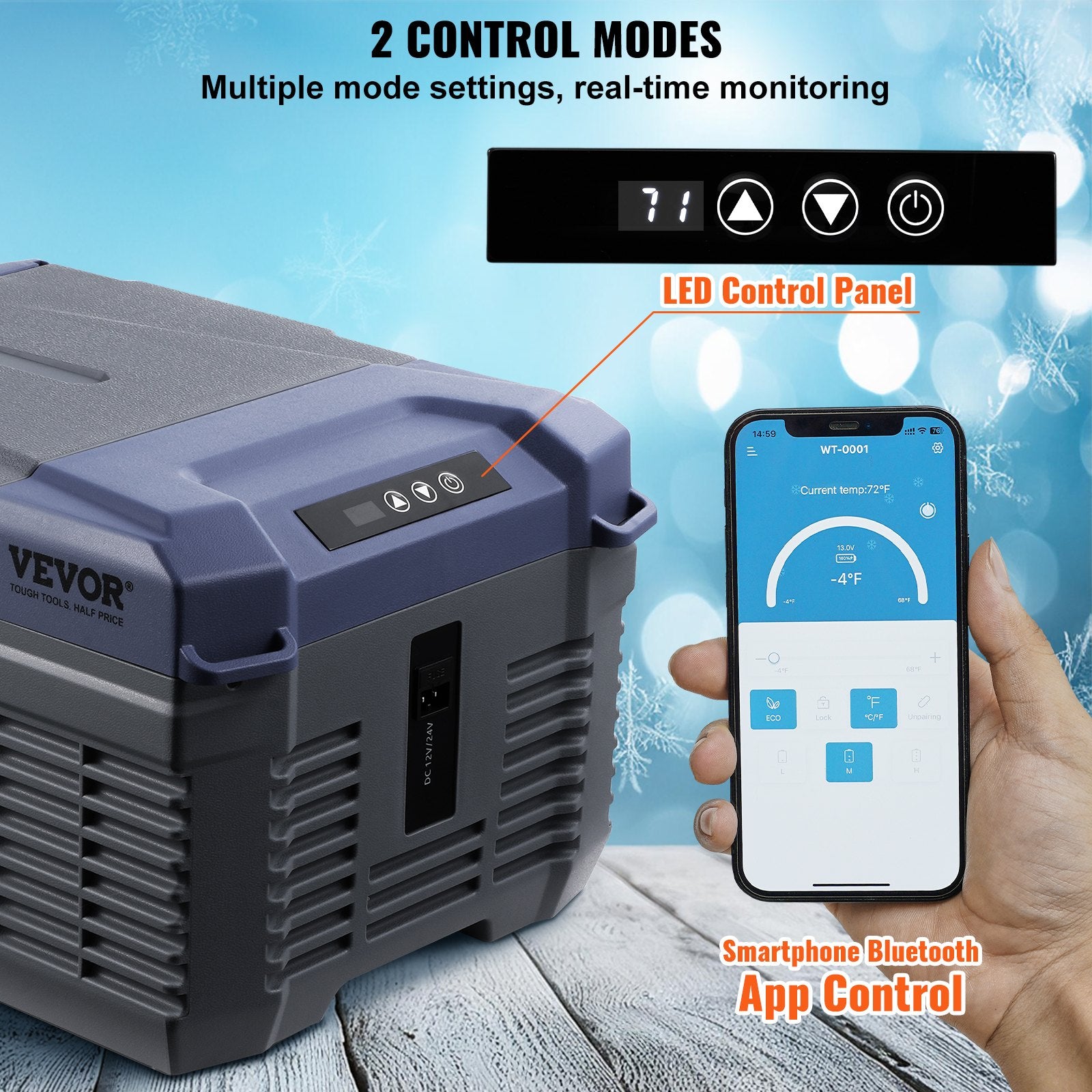 Portable Car Refrigerator Freezer Compressor 9 L Single Zone For Car Home