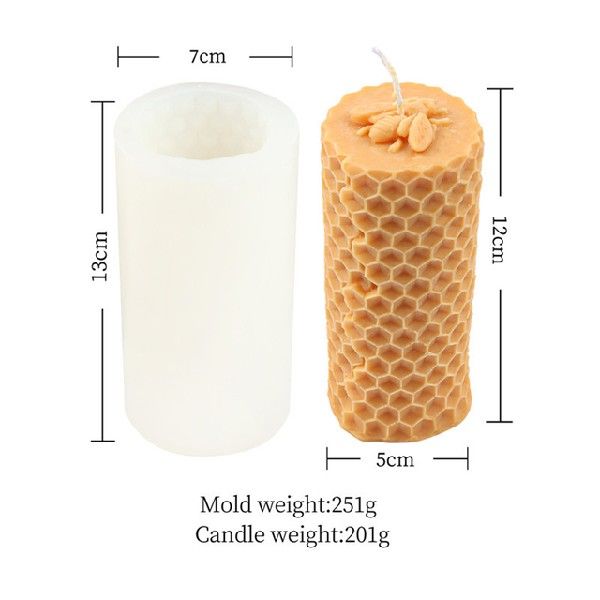 3D Honeycomb Silicone Candle Mold